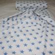 Pamuklu Nevresimlik Kumaş 100*240 cm Mavi Yıldız Desenli Metrelik Çarşaf Yastık Ev Tekstil Kumaşı