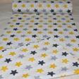 Pamuklu Nevresimlik Kumaş 100*240 cm Sarı Yıldız Desenli Metrelik Çarşaf Yastık Ev Tekstil Kumaşı
