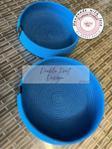 Double Knot Design Bowl Sepet. 2Li Camgöbeği Mavi Masa Üstü Düzenleyici. Banyo,Mutfak,Salon,Çocuk Odası, Hediyelik