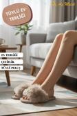 Kadın Ev Terliği Çeyizlik Tüylü Yumuşak Peluş Terlik
