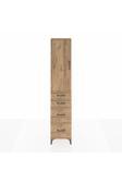 Dienni Arges Dolap 2 Raflı 4 Çekmeceli 1 Askılı 44 x 30 x 221 cm Çam - Çam