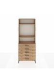 Dienni Arges Dolap 3 Raflı 5 Çekmeceli 88 x 30 x 221 Çam-Çam