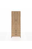 Dienni Arges Dolap 4 Raflı 3 Çekmeceli 2 Kapaklı 88 x 30 x 243 Çam-Çam