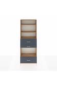 Dienni Arges Dolap 4 Raflı 3 Çekmeceli 88 x 30 x 243 Çam-Antrasit
