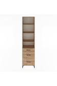 Dienni Arges Dolap 4 Raflı 3 Çekmeceli 60 x 30 x 243 cm Çam - Çam