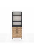 Dienni Arges Dolap 4 Raflı 3 Çekmeceli 2 Kapaklı 88 x 30 x 243 Antrasit-Çam