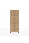 Dienni Arges Dolap 4 Raflı 5 Çekmeceli 4 Kapaklı 88 x 30 x 243 Çam-Çam