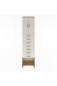 Dienni Arges Dolap 2 Raflı 7 Çekmeceli 2 Kapaklı 60 x 30 x 243 cm Çam - Aytaşı