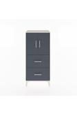 Dienni Hyperion Dolap 1 Raflı 2 Çekmeceli 2 Kapaklı 60 x 44 x 134 cm Aytaşı - Antrasit