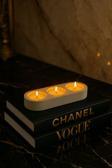Neydin Home 3 Bölmeli Tealight Mumluk – Minimalist Dekoratif Tasarım