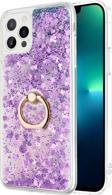 Microsonic Apple iPhone 13 Pro Kılıf Glitter Liquid Holder Mor