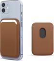 Microsonic Apple iPhone 12 Leather Wallet MagSafe Kahverengi