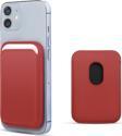 Microsonic Apple iPhone 12 Leather Wallet MagSafe Kırmızı