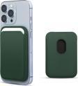 Microsonic Apple iPhone 14 Pro Max Leather Wallet MagSafe Koyu Yeşil