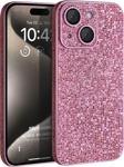 Microsonic Apple iPhone 15 Kılıf Bling Rhinestones Pembe