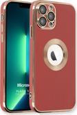 Microsonic Apple iPhone 12 Pro Max Kılıf Flash Stamp Kırmızı