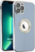 Microsonic Apple iPhone 12 Pro Max Kılıf Flash Stamp Mavi