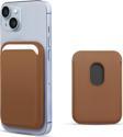 Microsonic Apple iPhone 15 Leather Wallet MagSafe Kahverengi