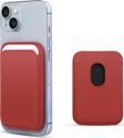Microsonic Apple iPhone 15 Leather Wallet MagSafe Kırmızı