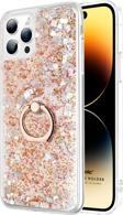 Microsonic Apple iPhone 15 Pro Max Kılıf Glitter Liquid Holder Gold