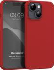 Microsonic Matte Silicone Apple iPhone 15 Kılıf Kırmızı