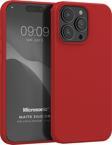 Microsonic Matte Silicone Apple iPhone 15 Pro Max Kılıf Kırmızı