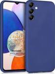 Microsonic Matte Silicone Samsung Galaxy A14 Kılıf Lacivert