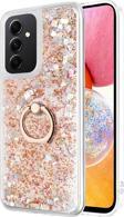 Microsonic Samsung Galaxy A14 Kılıf Glitter Liquid Holder Gold