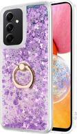 Microsonic Samsung Galaxy A14 Kılıf Glitter Liquid Holder Mor
