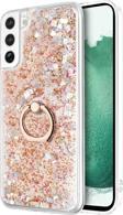 Microsonic Samsung Galaxy S22 Plus Kılıf Glitter Liquid Holder Gold