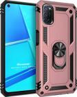 Microsonic Oppo A52 Kılıf Military Ring Holder Rose Gold