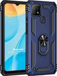 Microsonic Oppo A15 Kılıf Military Ring Holder Lacivert