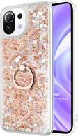 Microsonic Xiaomi Mi 11 Lite Kılıf Glitter Liquid Holder Gold