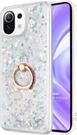 Microsonic Xiaomi Mi 11 Lite Kılıf Glitter Liquid Holder Gümüş