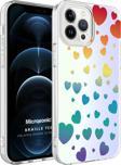 Microsonic Apple iPhone 12 Pro Max Braille Feel Desenli Kılıf Heart