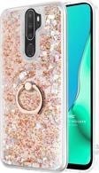 Microsonic Oppo A9 2020 Kılıf Glitter Liquid Holder Gold