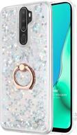 Microsonic Oppo A5 2020 Kılıf Glitter Liquid Holder Gümüş