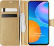 Microsonic Huawei P Smart 2021 Kılıf Delux Leather Wallet Gold