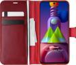 Microsonic Samsung Galaxy M51 Kılıf Delux Leather Wallet Kırmızı