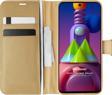 Microsonic Samsung Galaxy M51 Kılıf Delux Leather Wallet Gold