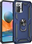 Microsonic Xiaomi Redmi Note 10 Pro Kılıf Military Ring Holder Lacivert