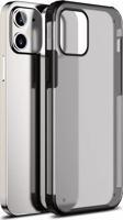 Microsonic Apple iPhone 12 Kılıf Frosted Frame Siyah