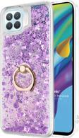 Microsonic Oppo Reno 4 Lite Kılıf Glitter Liquid Holder Mor