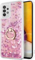 Microsonic Samsung Galaxy A52 Kılıf Glitter Liquid Holder Pembe