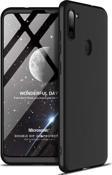 Microsonic Samsung Galaxy M11 Kılıf Double Dip 360 Protective Siyah