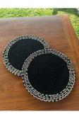 Home İnn Siyah Desenli Yuvarlak 2’Li Supla Seti – Şık Masa Sunumları İçin