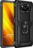 Microsonic Xiaomi Poco X3 Pro Kılıf Military Ring Holder Siyah