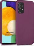 Microsonic Matte Silicone Samsung Galaxy A72 Kılıf Mor