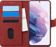 Microsonic Samsung Galaxy S21 Kılıf Fabric Book Wallet Kırmızı