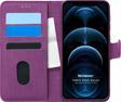 Microsonic Apple iPhone 12 Pro Max Kılıf Fabric Book Wallet Mor